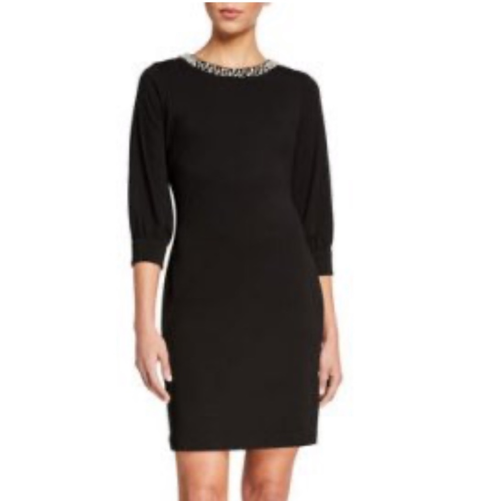 Karl Lagerfeld Pearl Neckline Dress